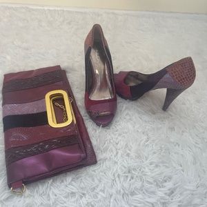Aldo - purple shoes and bag